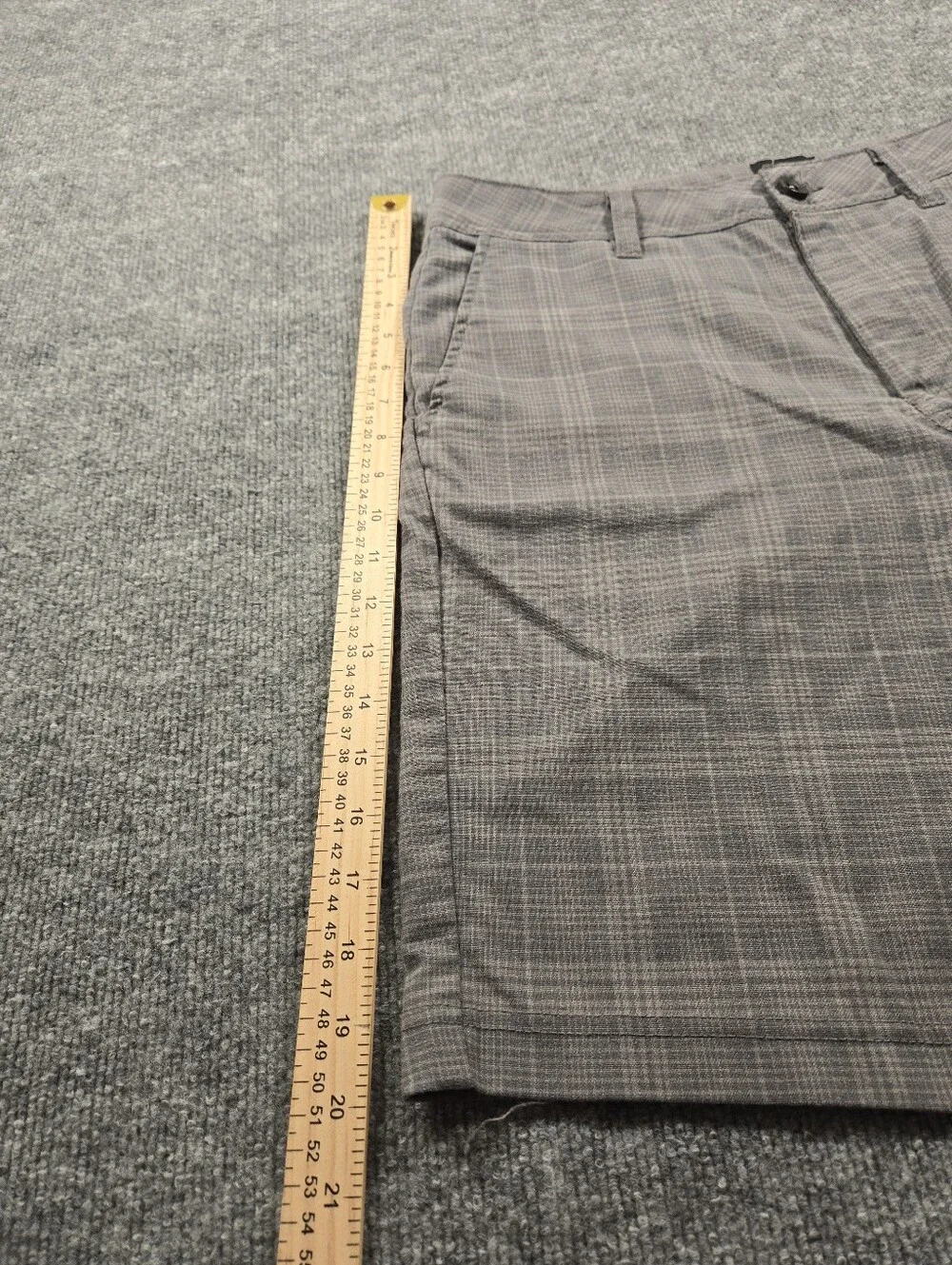 O'Neill‎ Men's Gray Plaid Standard Fit Casual Hybrid Walk Shorts Size 32